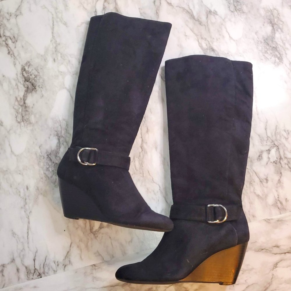 Laura Ashley Suede Wedge Boot